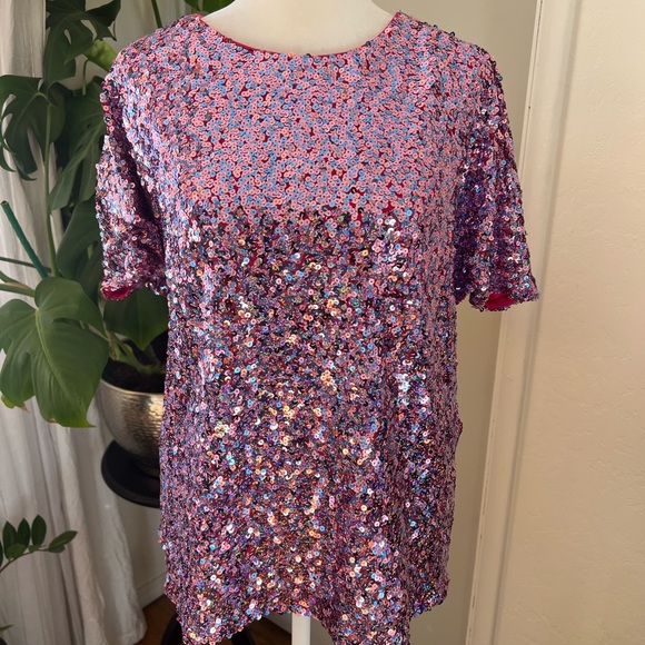 Sequin Pink Top - Picture 2 of 2